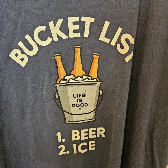 Men's "Life is Good" Bucket Lit Tee XXL - Picture 3 of 9